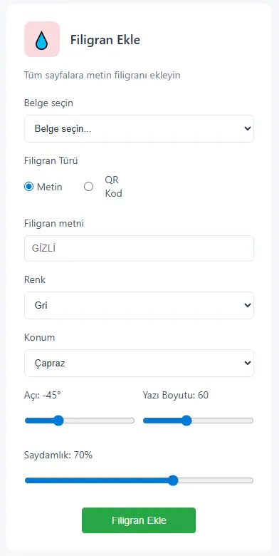 Filigran Ekle