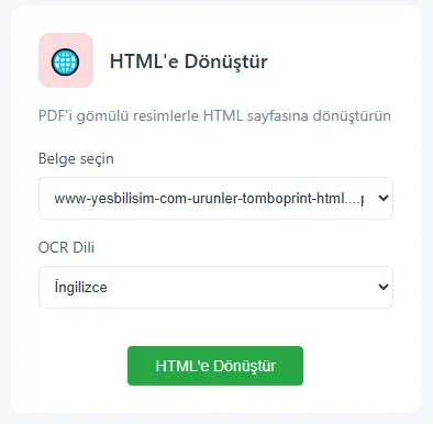 HTML'e D�n��t�r